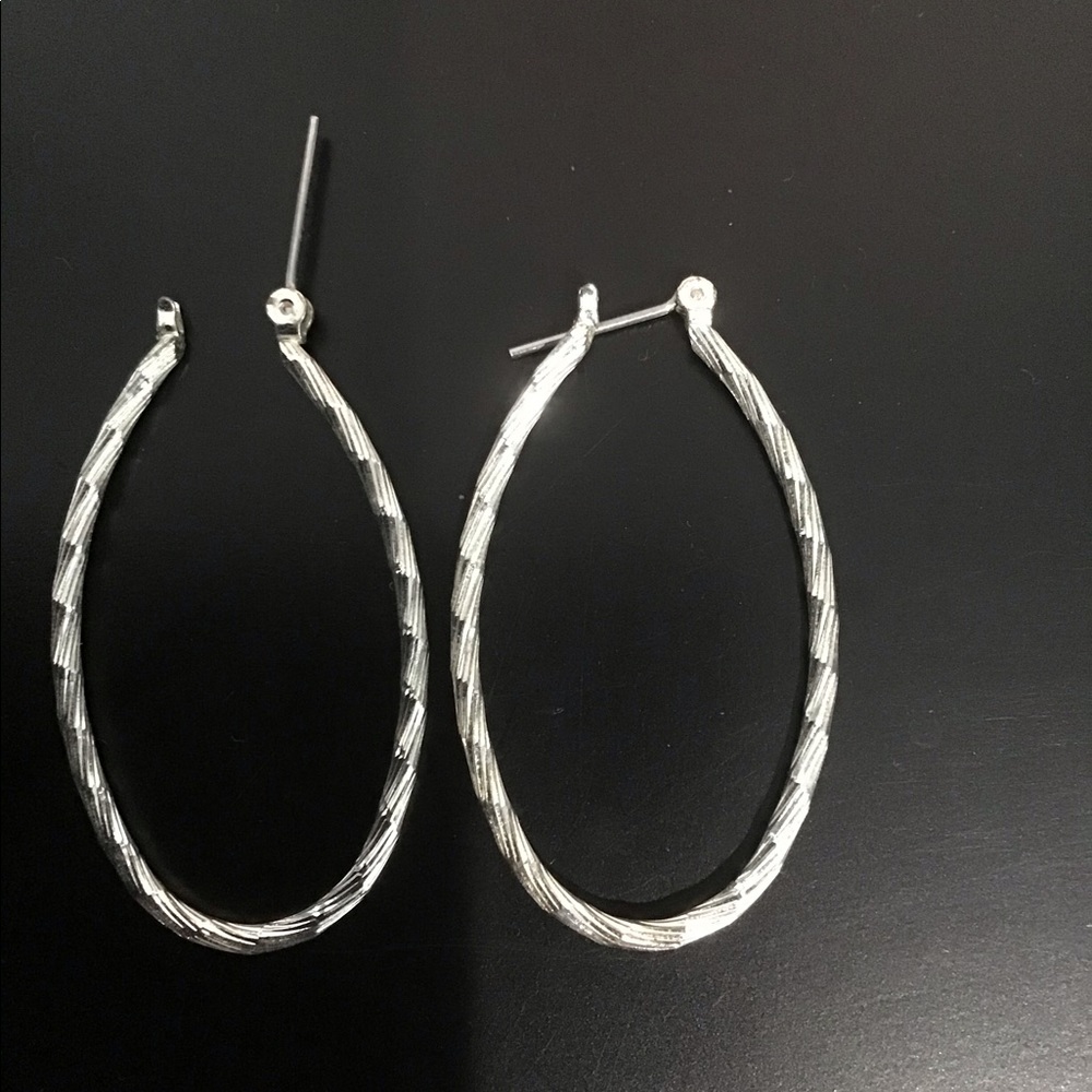 Silver hoop earrings